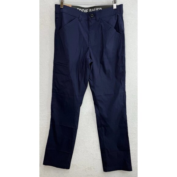 Eddie Bauer Men's Rainier Tech Pant In Navy Blue 32X34 NWT - Picture 1 of 10